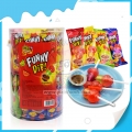 Новий продукт Барвистий кумедний фруктовий льодяник з шоколадним джемом у чашечці 